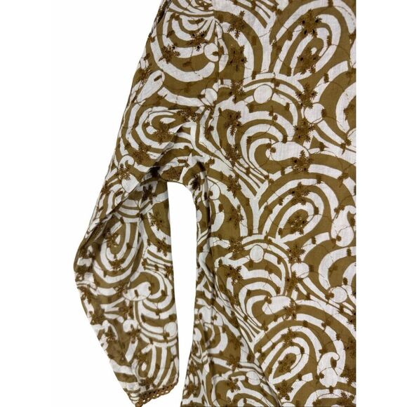 Indian brown and cream sequin tunic - size s - Picture 3 of 5